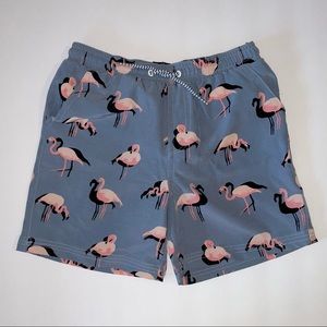 No Retreat Toddler Boys Flamingos Swim Trunks